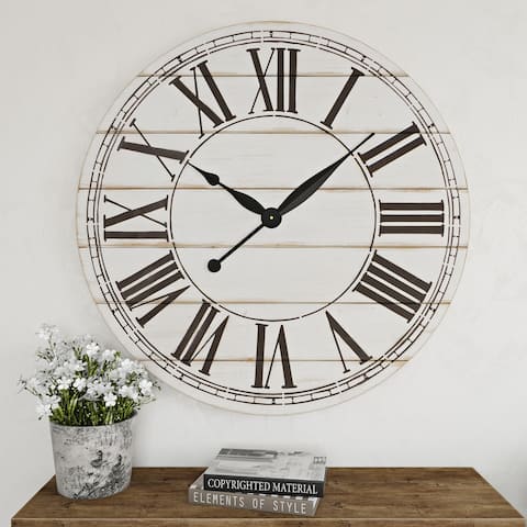 The Gray Barn Oversize Shiplap Wall Clock