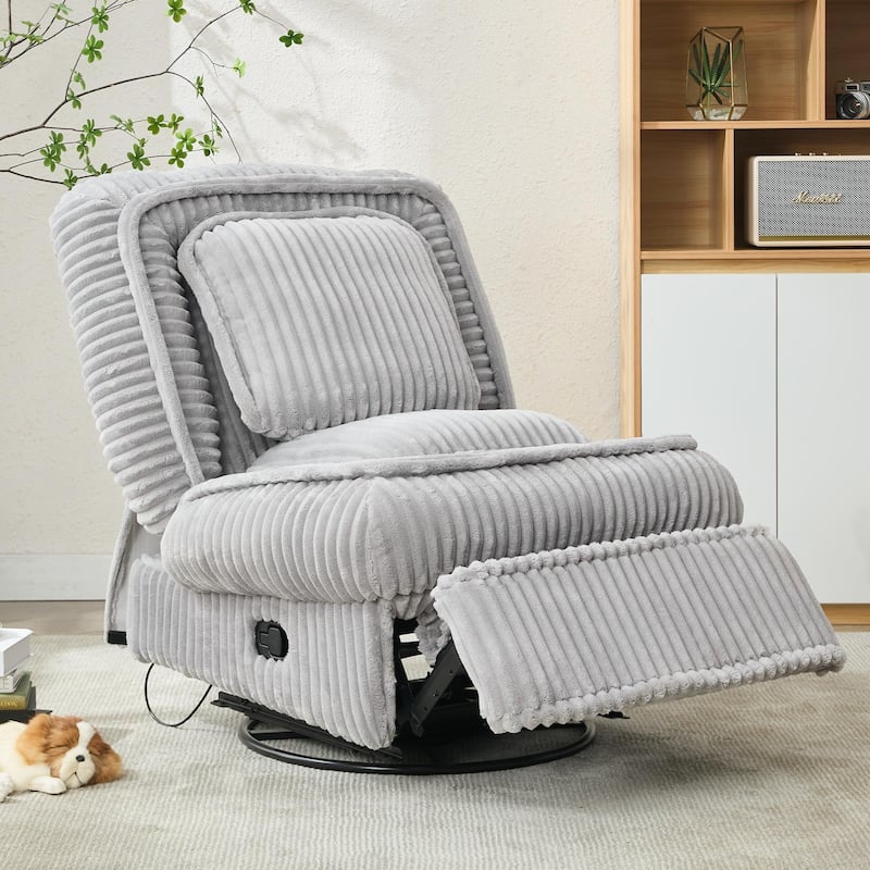 Minimalist Accent Chair with Ottoman