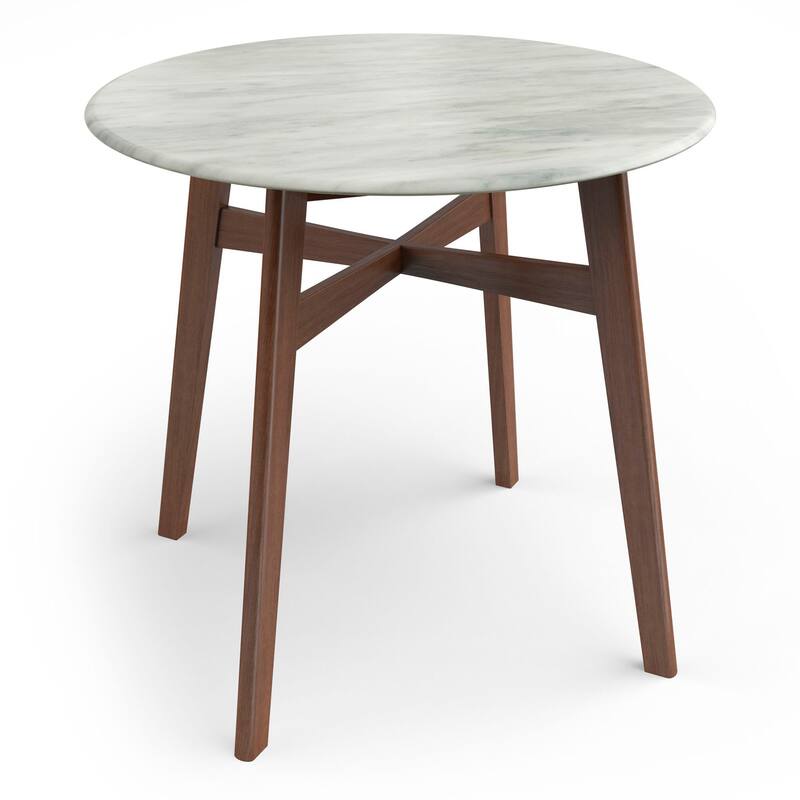 Simon 36" Round Faux Marble Round Dining Table