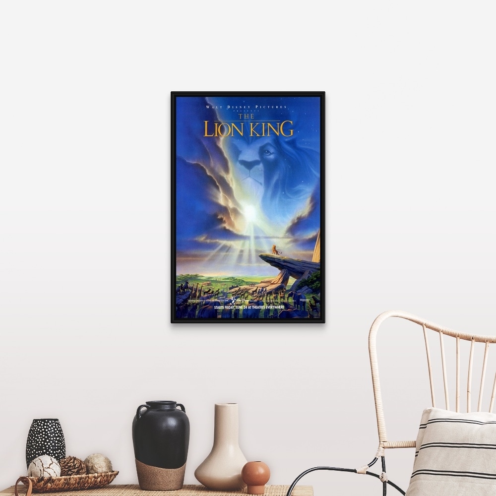 Shop The Lion King 1994 Black Float Frame Canvas Art