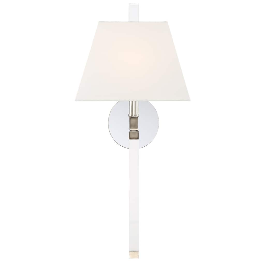 Renee 1 Light Polished Nickel Wall Mount - 10'' W x 21.75'' H x 7'' D