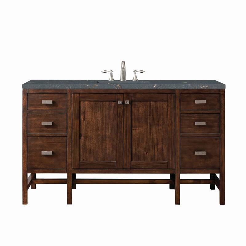 James Martin Vanities E444-V60S-3PBL Addison 60" Single Basin Wood - Mid-Century Acacia - Wood Finish