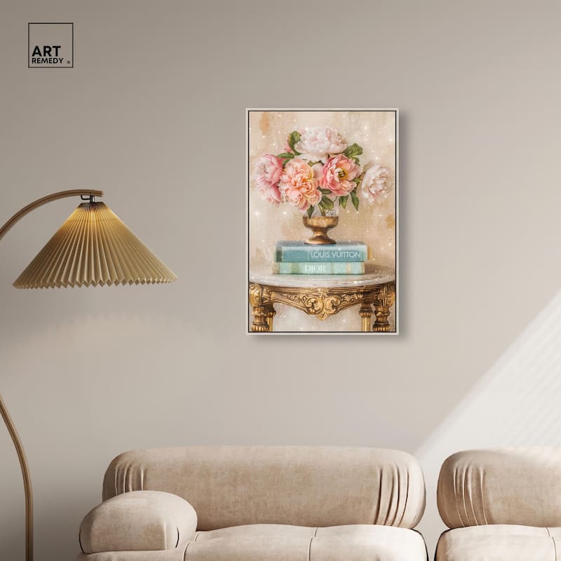Antique Table Vase Canvas by Art Remedy