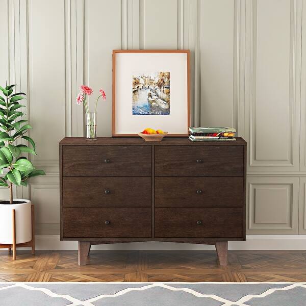 Solid Wood Spray-Painted Drawer Dresser Cabinet with Retro Round Handle -  Bed Bath & Beyond - 39922449