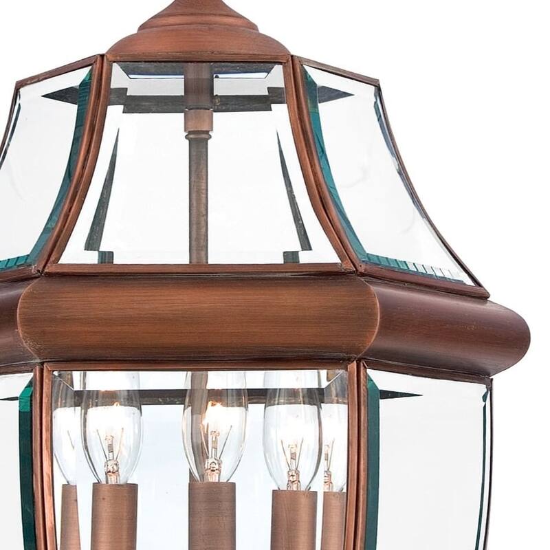 Roseto Gaines 3 Light 13" Wide Outdoor Pendant Lantern with Clear