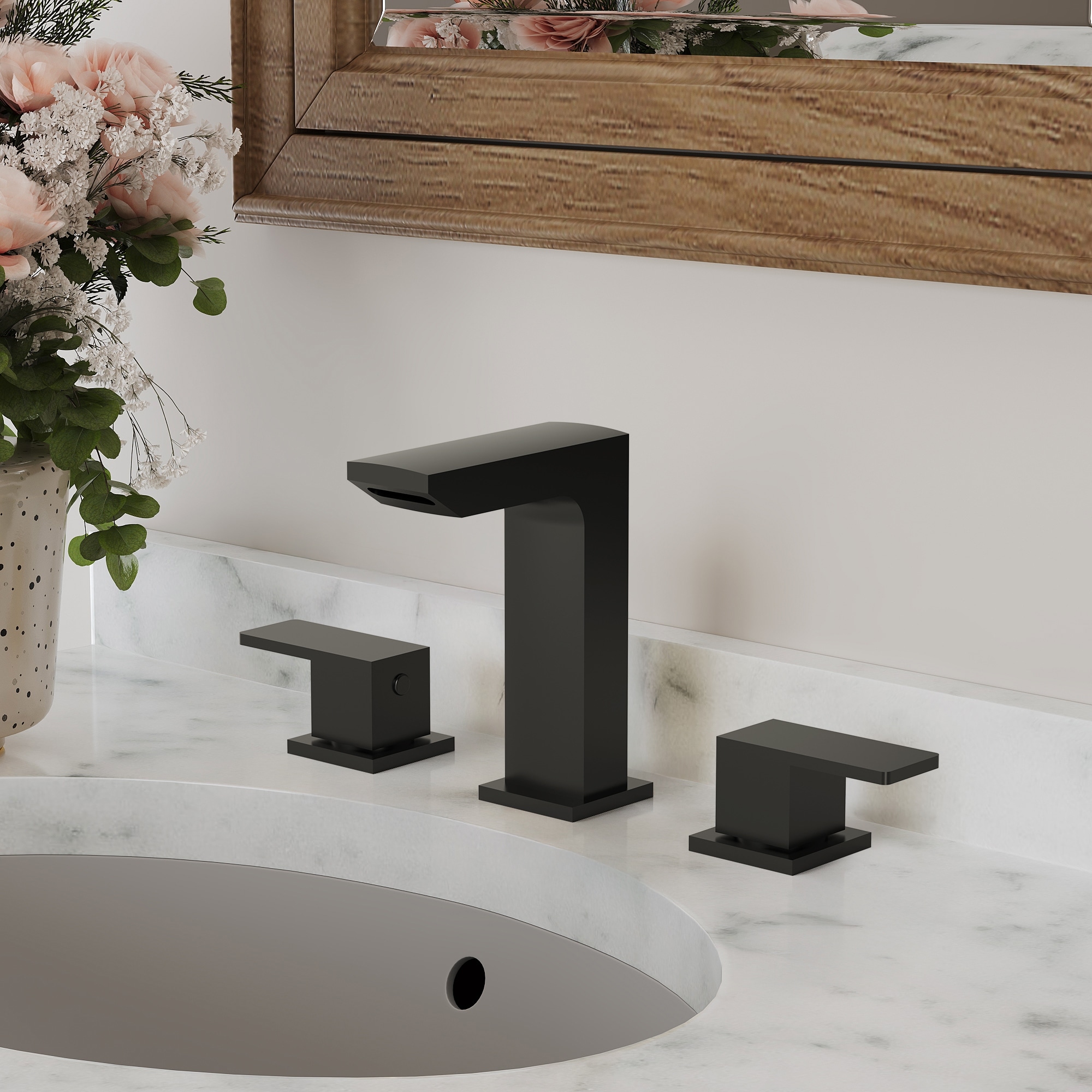 Single Hole Bathroom Faucet with Drain Assembly, Single Handle Bathroom Sink Faucet