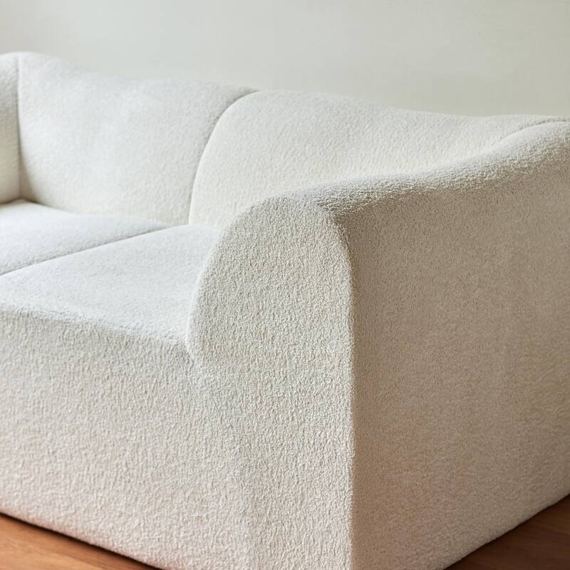Velvet 2-Seater Sofa Couch, Chaise Lounge Sofa with High-Density Cushions, Corduroy Loveseat Sofa Recliner Sofa