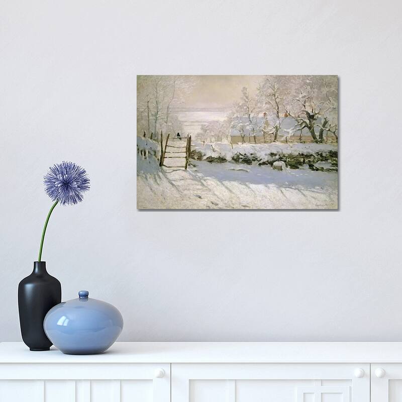 iCanvas "The Magpie, 1869 " by Claude Monet Canvas Print - 12x18x1.5