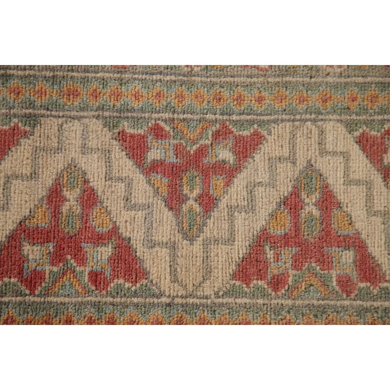 Light Blue Kazak Oriental Area Rug Handmade Wool Carpet - 6'0" x 8'9"