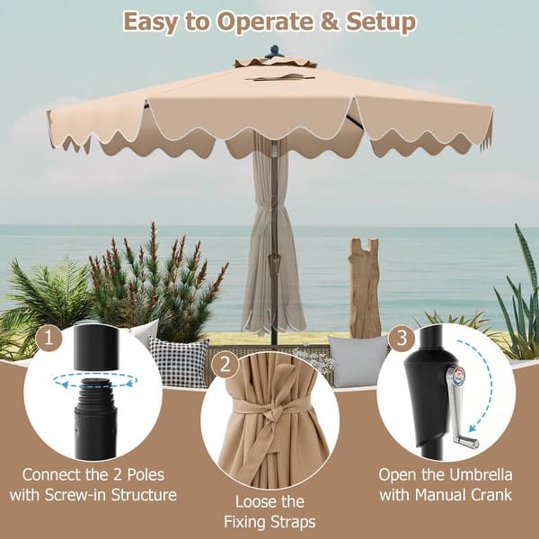 1/2 umbrella for patio Grand 10x10 FT Large Patio with Base, Double-Sided Outdoor Cantilever Aluminum Umbrella, Offset Umbrella with Cover Commercial Use, Poolside, Deck, Backyard, Gray : Patio, Lawn & Garden Auto crank stands flush against wall or glass door 2-In-1 Umbrella Base And Side