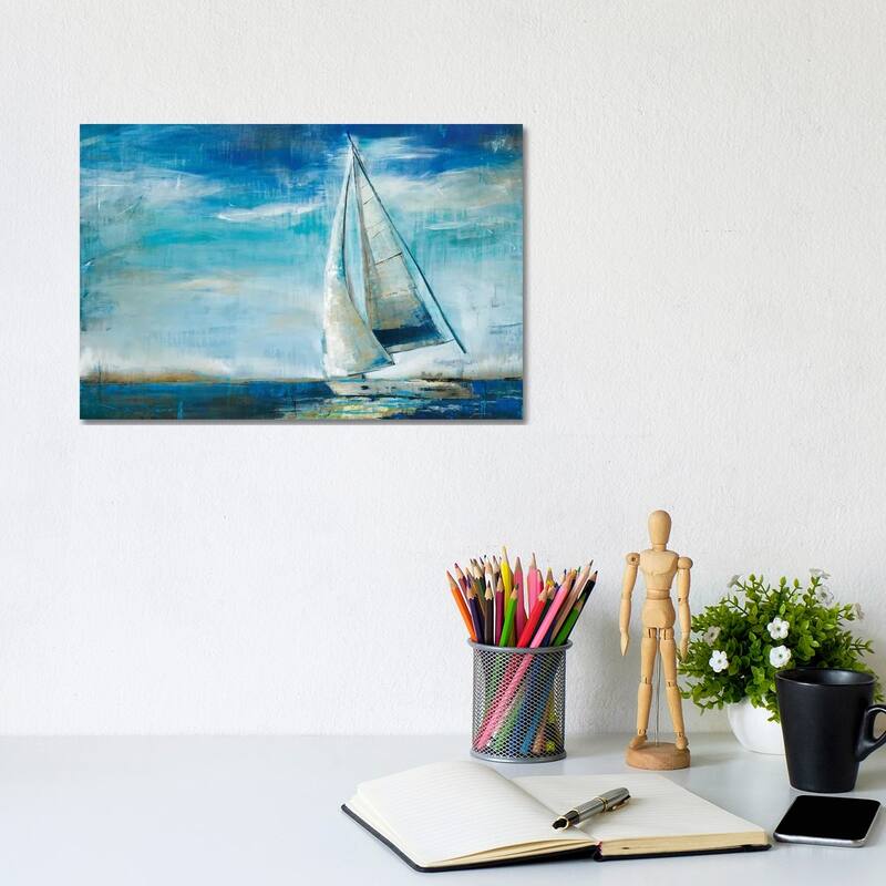 iCanvas "Sail Away" by Liz Jardine Canvas Print - 8x12x0.75