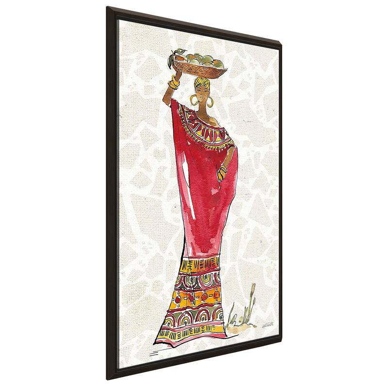 "African Flair IX" Print on Floating Canvas