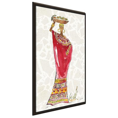 "African Flair IX" Print on Floating Canvas