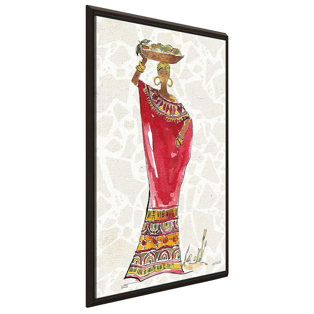"African Flair IX" Print on Floating Canvas