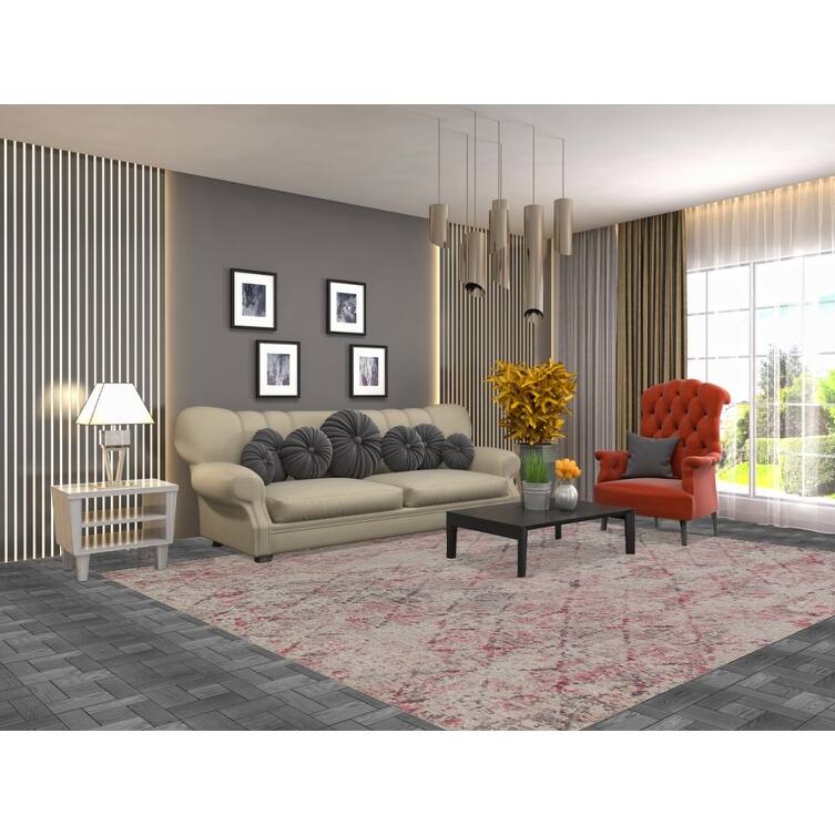 Abstract Rug Handmade Contemporary Wool Carpet - 8'0"x 9'11"