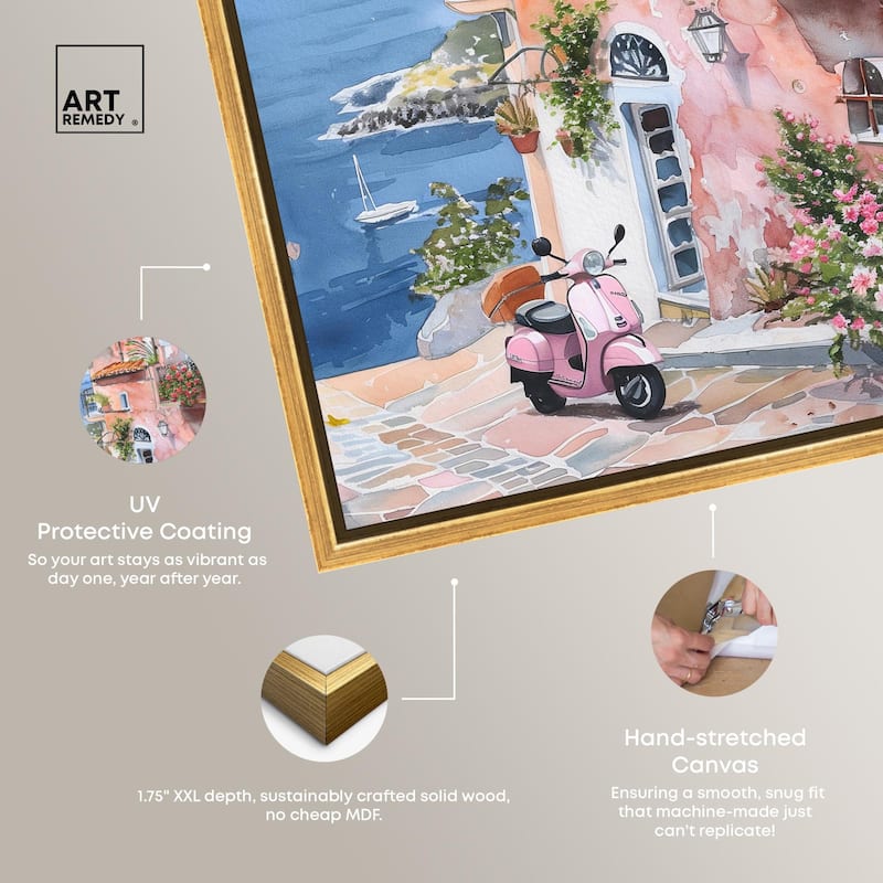 Lush Coastal Villa II Canvas by Art Remedy