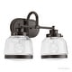 preview thumbnail 7 of 5, Luxury Industrial Chic Bathroom Vanity Light by Urban Ambiance - 11-1/4"H x 16-1/4"W x 8-1/2"Dep