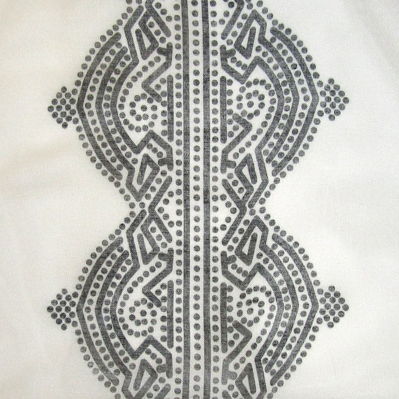 Shilo Boho Sheer Tab Top Window Curtain Panel with Tassels