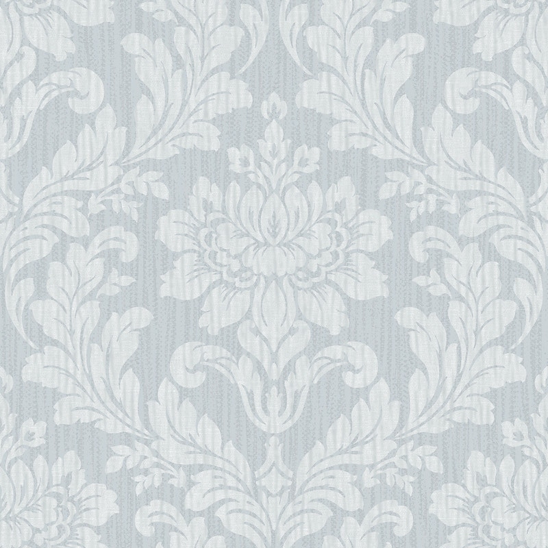 Advantage Galois Light Blue Damask Wallpaper