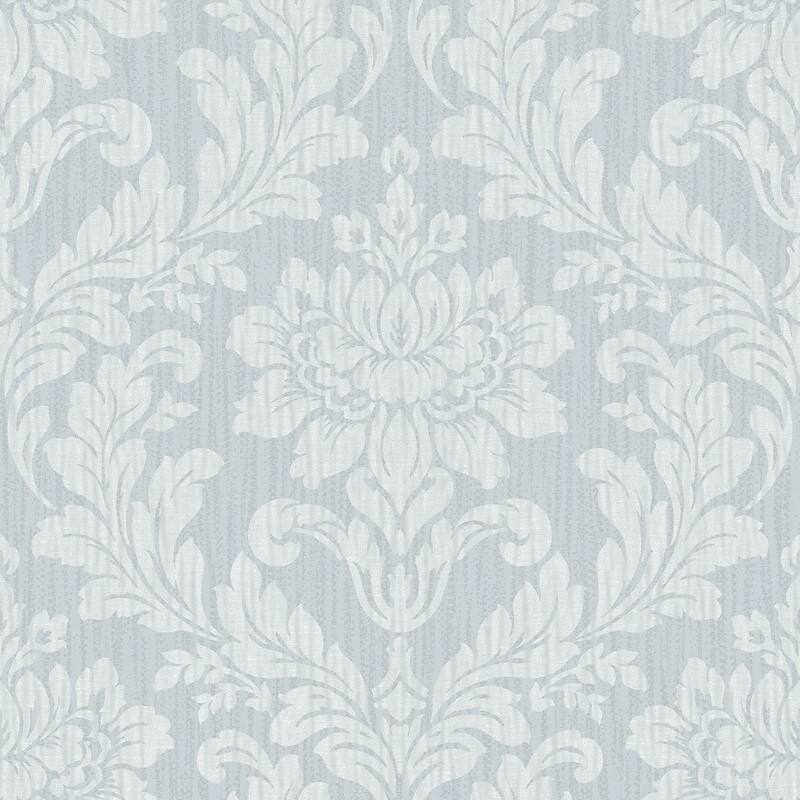 Advantage Galois Light Blue Damask Wallpaper