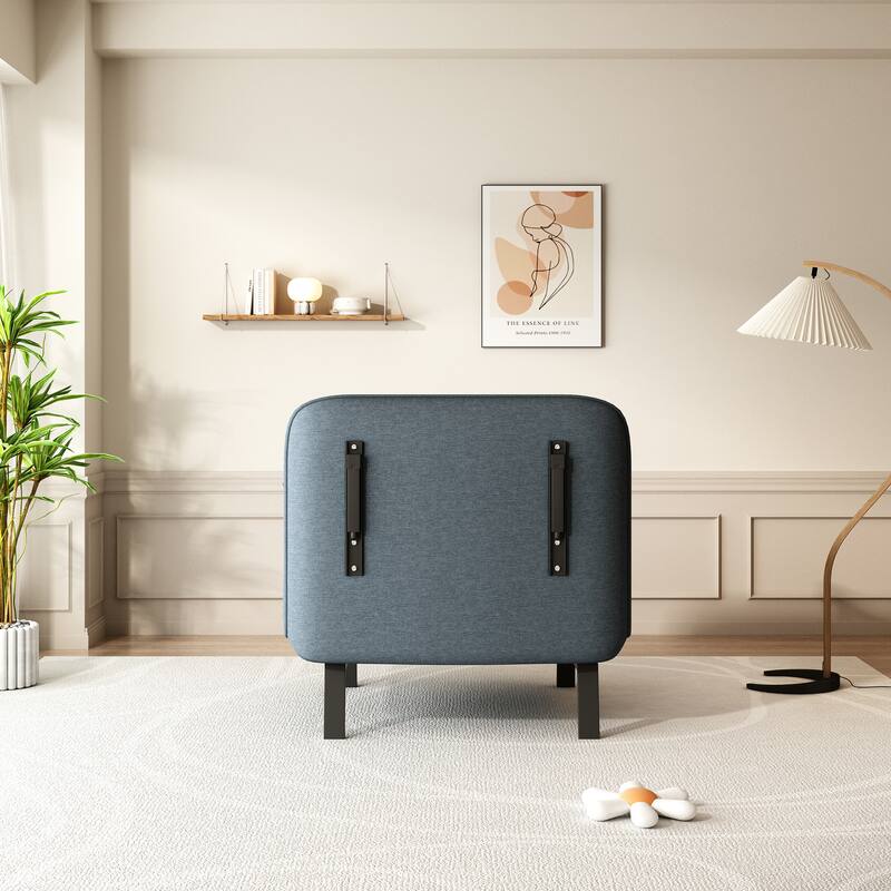 31.5″Convertible Chair Bed with Adjustable Backrest and Pillow