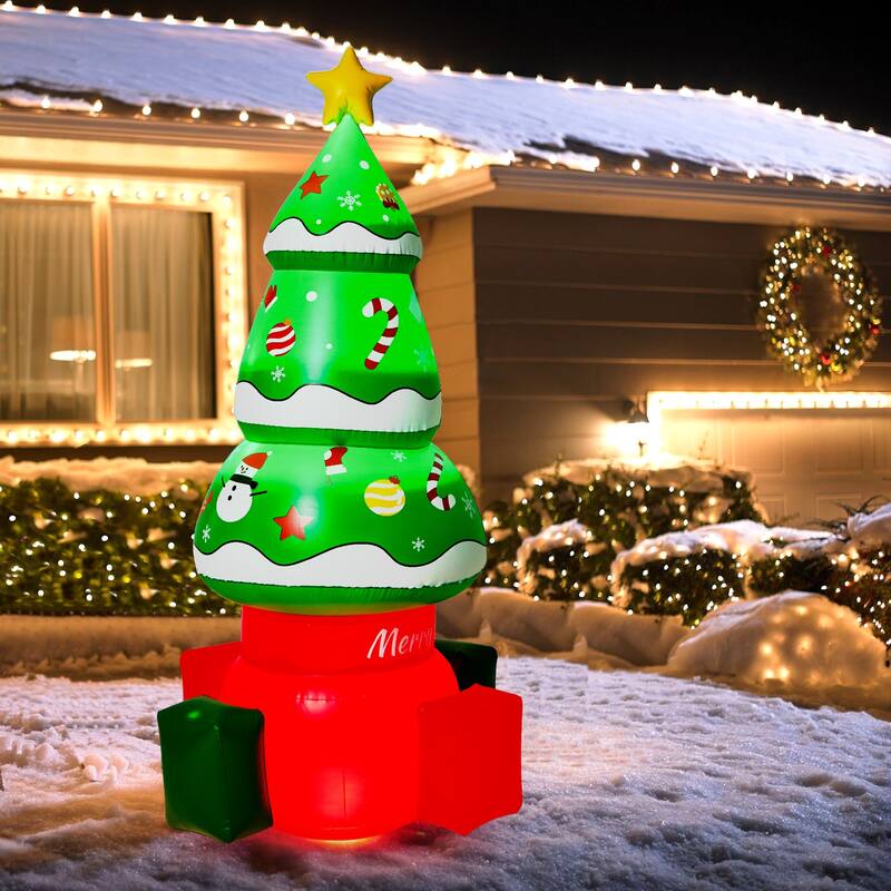 5.6 FT Christmas Inflatable Tree Blow Up Xmas Trees - color