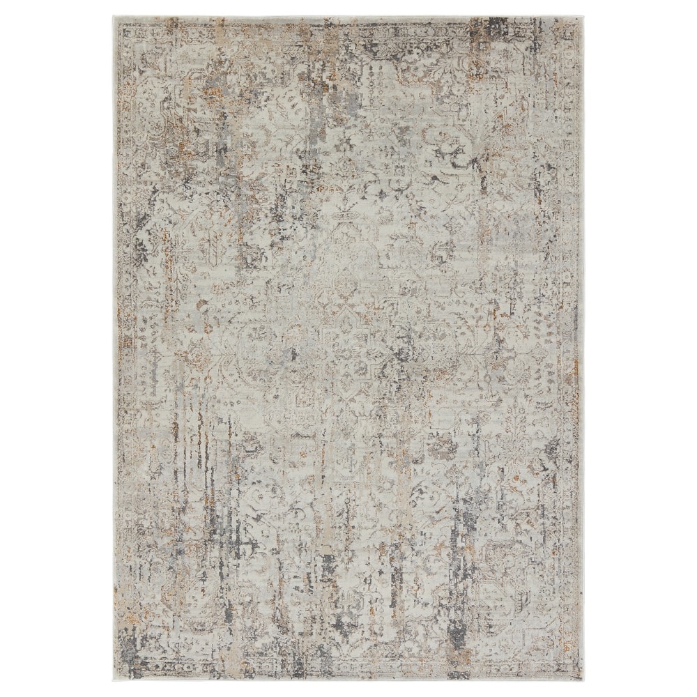 Firenze Abstract Light Gray/ Cream Area Rug