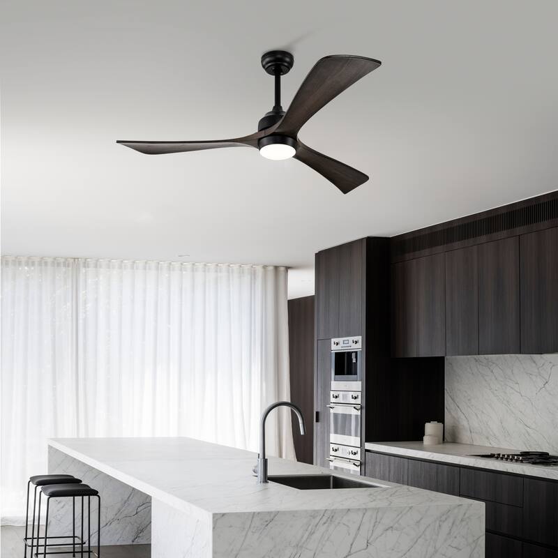 52" Ceiling Fan with Lights Remote Control,Quiet DC Motor 3 Blade Ceiling Fans 6 Speed Levels,Reversible Ceiling Fan