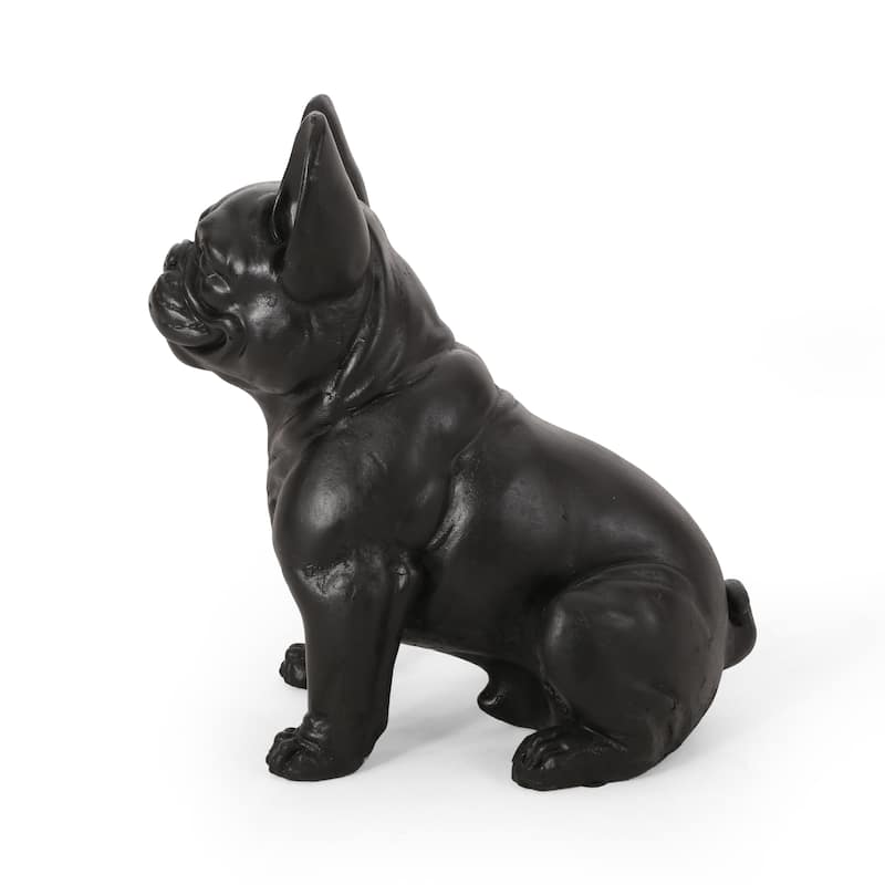 Delamore Outdoor French Bulldog Garden Statue by Christopher Knight Home