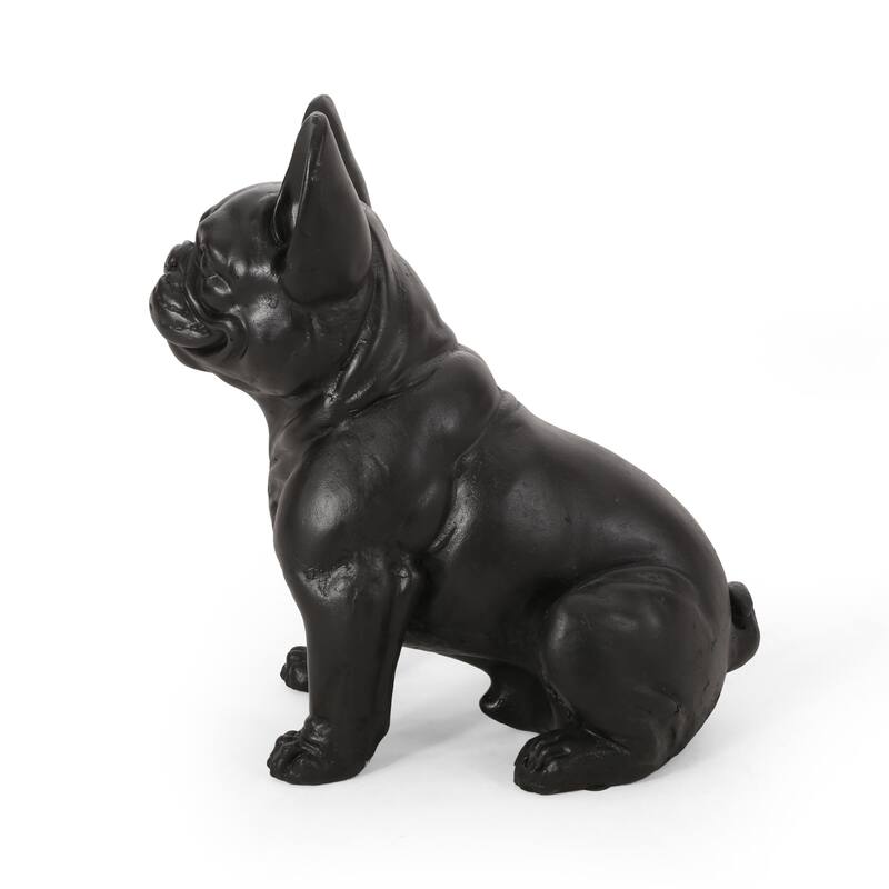 Roomfitters 17-Inch French Bulldog Garden Statue, Cast Stone Outdoor Dog Sculpture