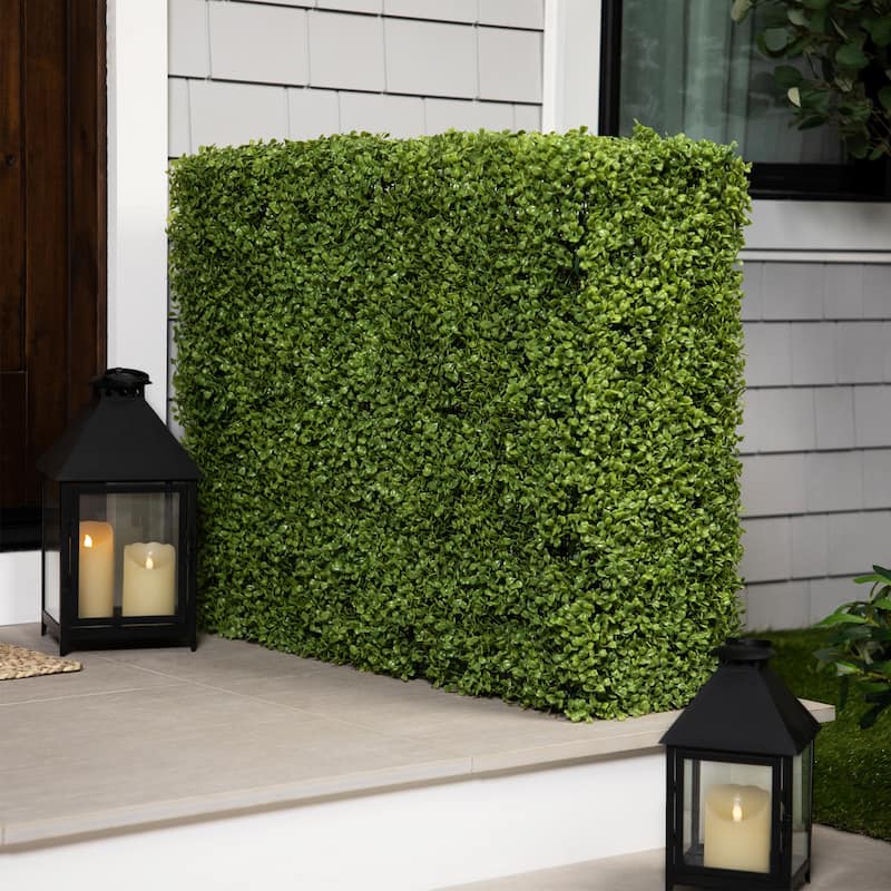 Double Sided Artificial Boxwood Outdoor Hedge - 38"