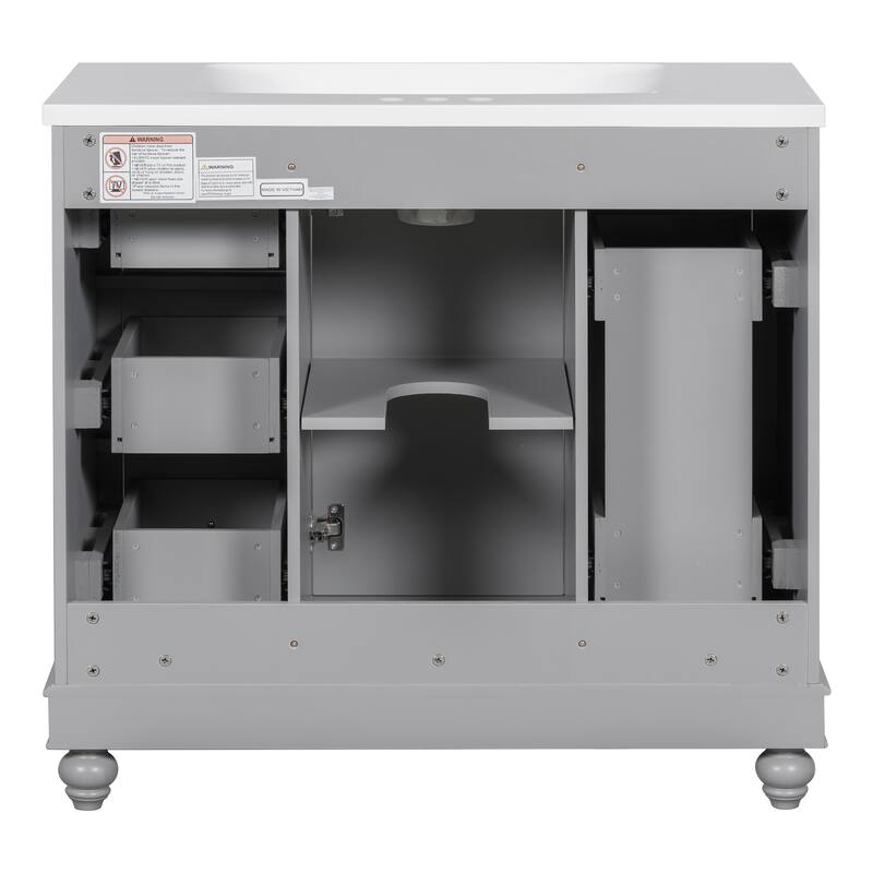 36" Gray Bathroom vanity
