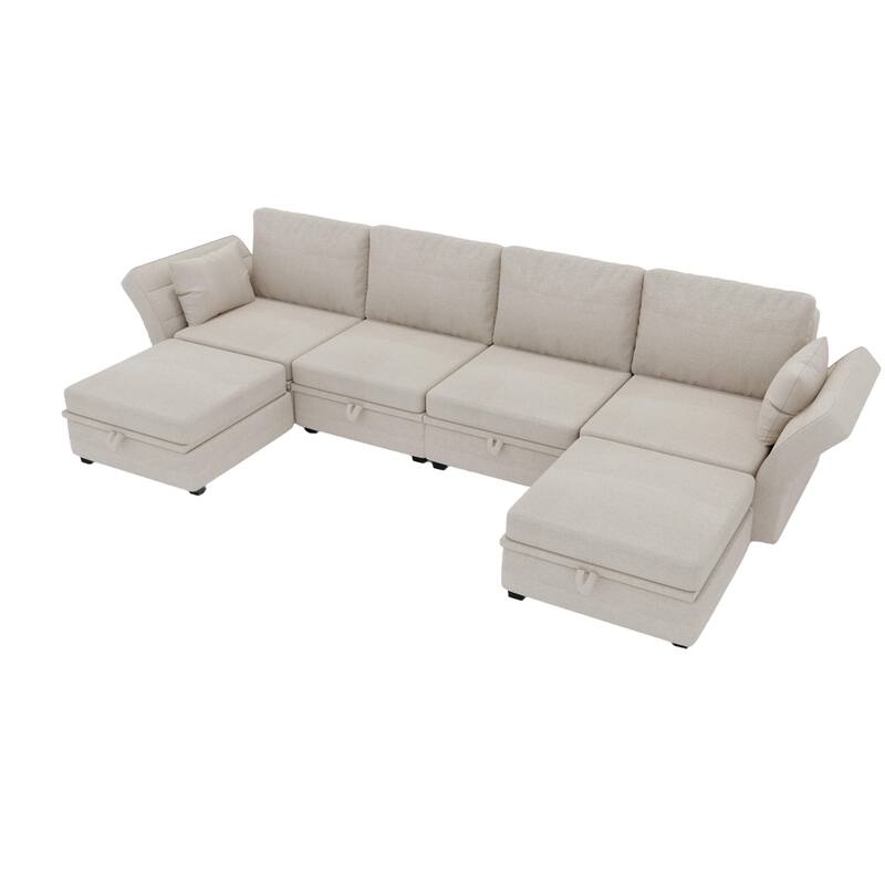 Modular Sectional Sofa Convertible U Shaped Sofa Couch with Storage