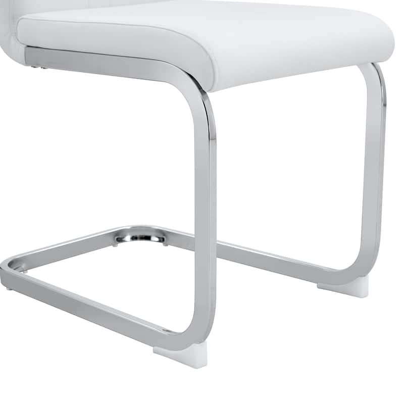 Set Of 4 Pu Material Bow-Shaped Chairs
