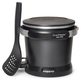 Grand Pappy Deep Fryer - Compact Home Fryer With Serving Scoop, Perfect For Family Snacks
