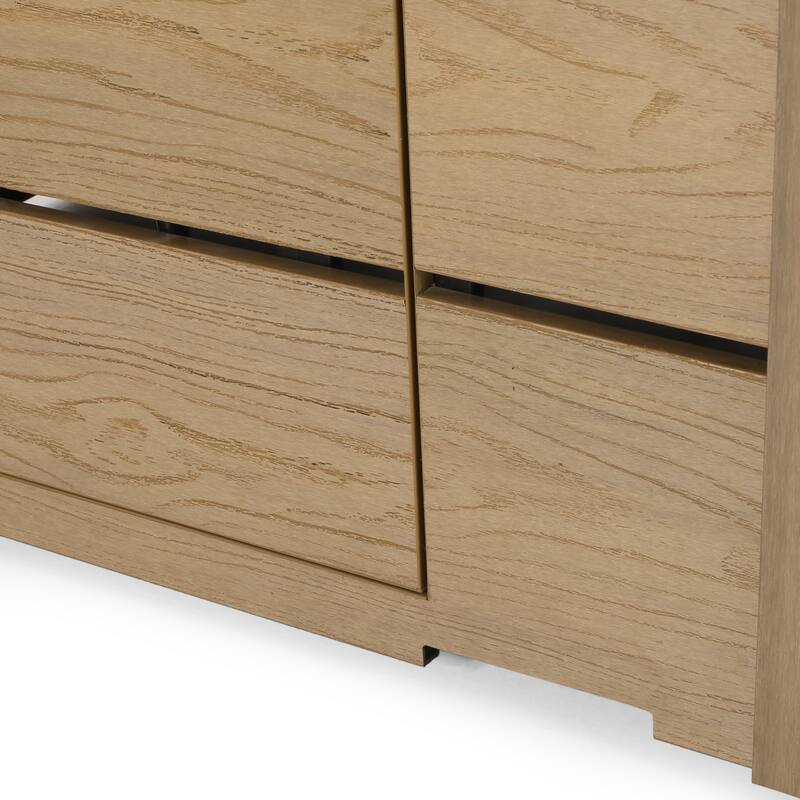 Roomfitters Outdoor Square Propane Fire Pit Table, 31'' WPC Base Gas Fireplace with 40,000 BTU Burner and Lava Rocks