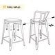 preview thumbnail 7 of 11, 24 inch bar stools with backs set of 4 Counter Bar Stools with Wood - 24 inch
