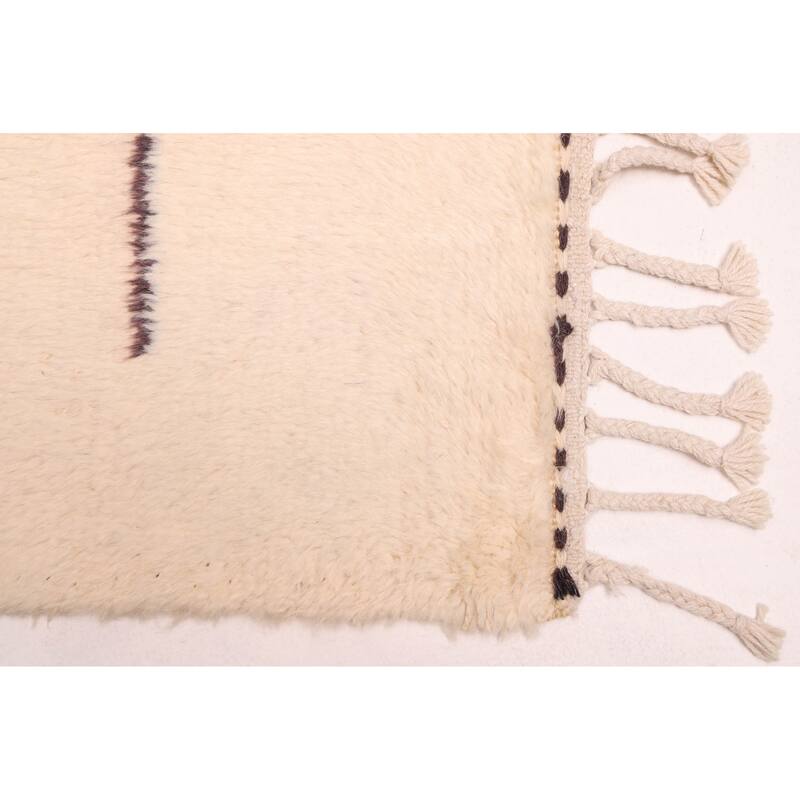 ECARPETGALLERY Hand-knotted Pak Finest Marrakesh Cream Wool Rug - 4'3 x 5'8