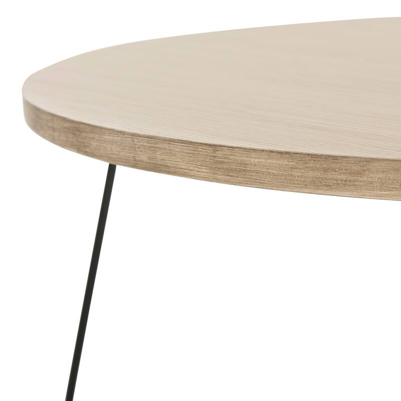 SAFAVIEH Roxanne Light Grey / Black Coffee Table - 31" x 31" x 13.4" - 31Wx31Dx13H