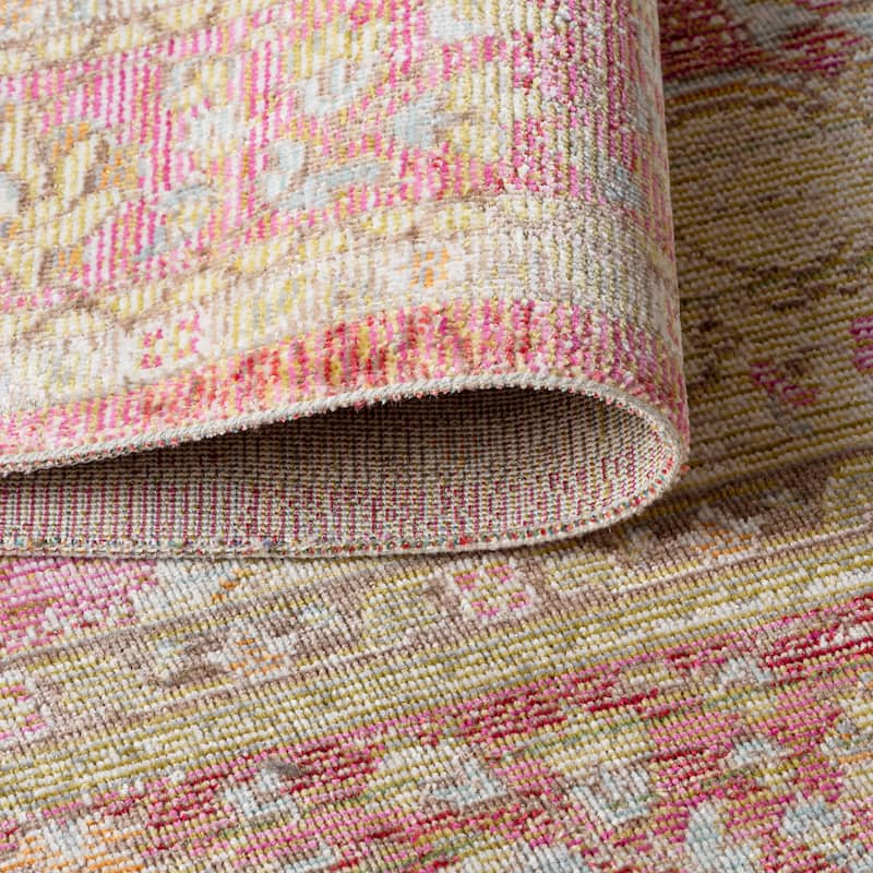 JONATHAN Y Lila Floral Medallion Area Rug