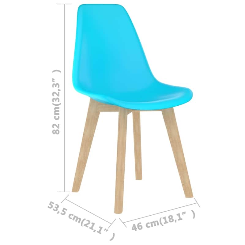 vidaXL Dining Chairs 4 pcs Blue Plastic