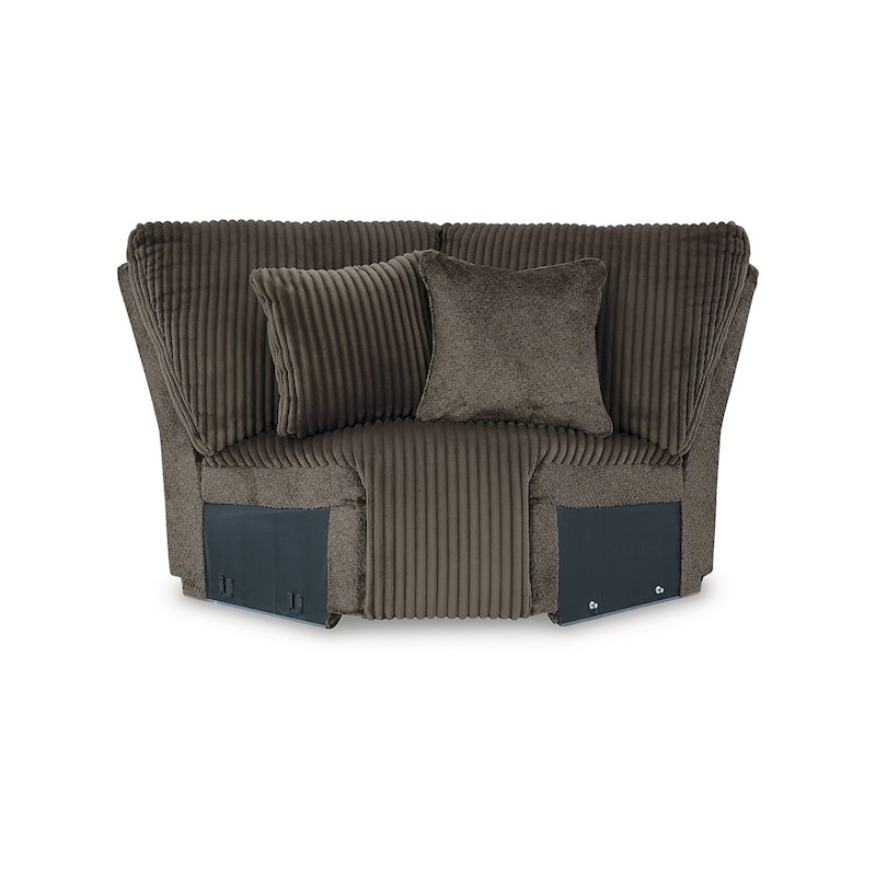 Signature Design by Ashley Top Tier Brown 6-Piece Reclining Sectional with Chaise - 147"W x 134"D x 41"H