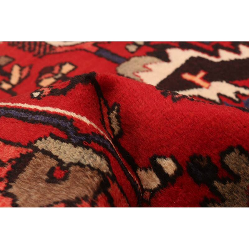 ECARPETGALLERY Hand-knotted Andelz Red Wool Rug - 3'7 x 9'11