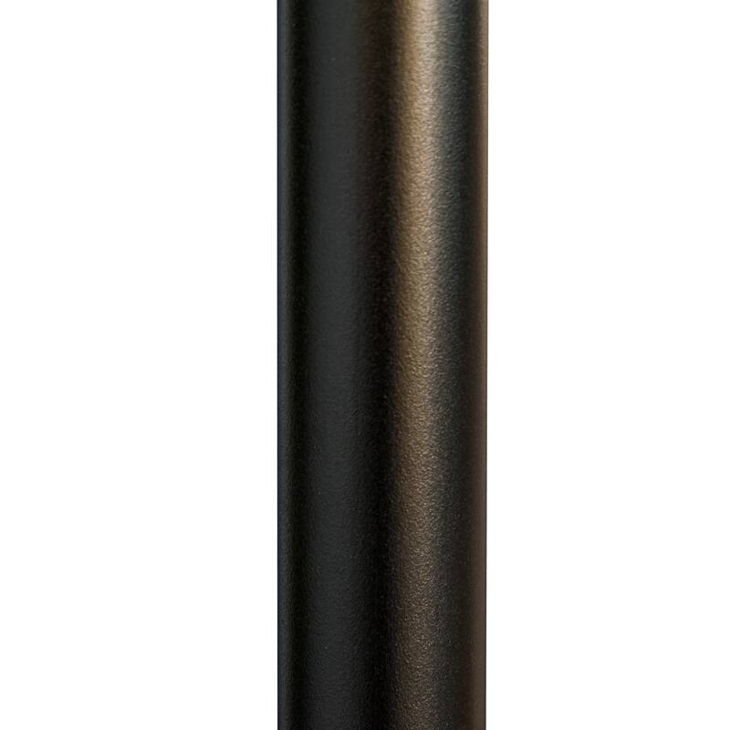 Outdoor terrace umbrella with tilting mechanism and LED lighting