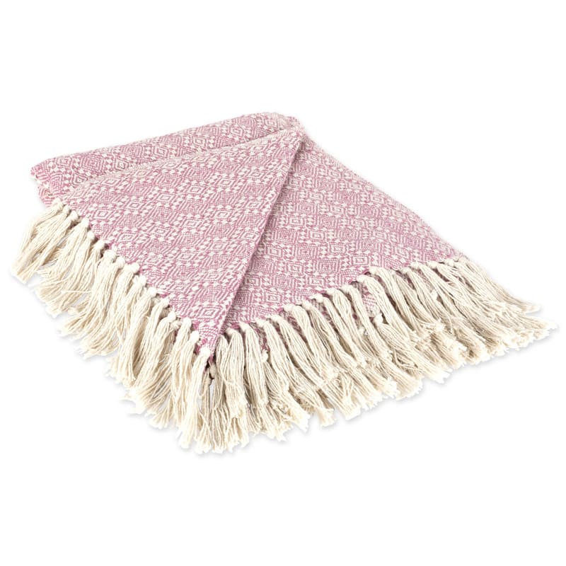 DII Slub Stripe Decorative Throw - Rose Diamond Stitch