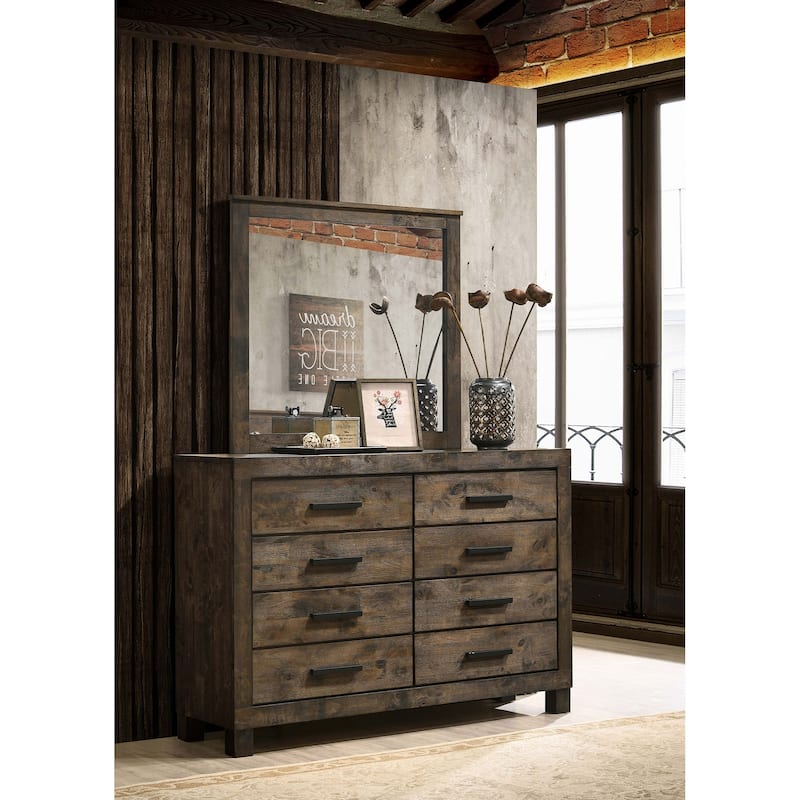 Woodmont 8-drawer Dresser Rustic Golden Brown