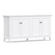 preview thumbnail 24 of 37, WYNDENHALL Halifax SOLID WOOD 66" Wide Transitional Wide 4Door Storage Cabinet - 18"d x 66" w x 34"h