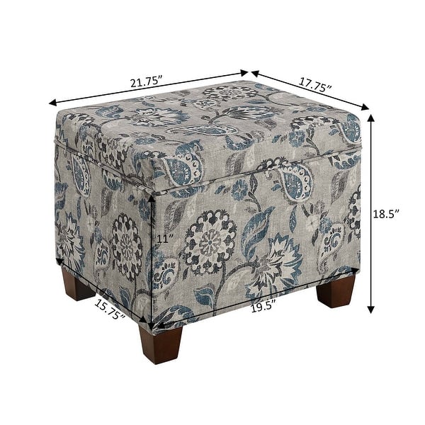 dimension image slide 7 of 8, Convenience Concepts Madison Storage Ottoman