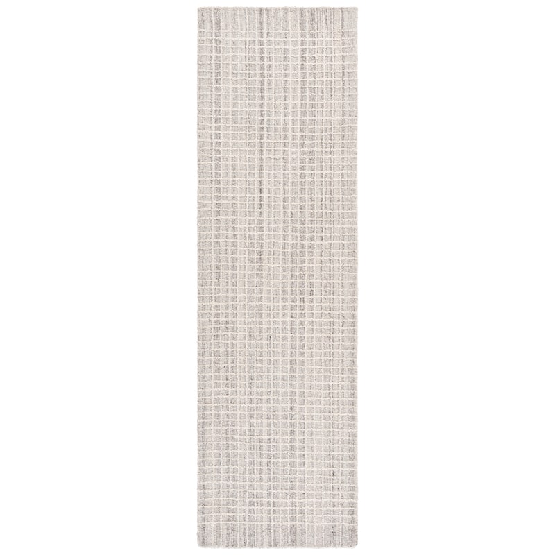 SAFAVIEH Handmade Abstract Youssra Wool Rug - 2'3" x 8' Runner - Natural/Ivory