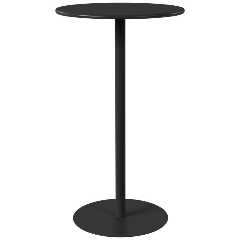 Frond and Form Outdoor Round Bar Table - Black